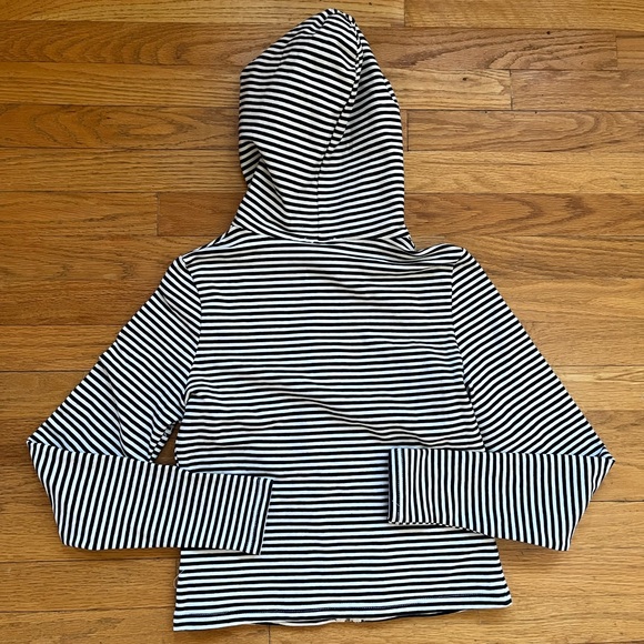 Edikted Striped Zip Up Hoodie - Picture 3 of 4
